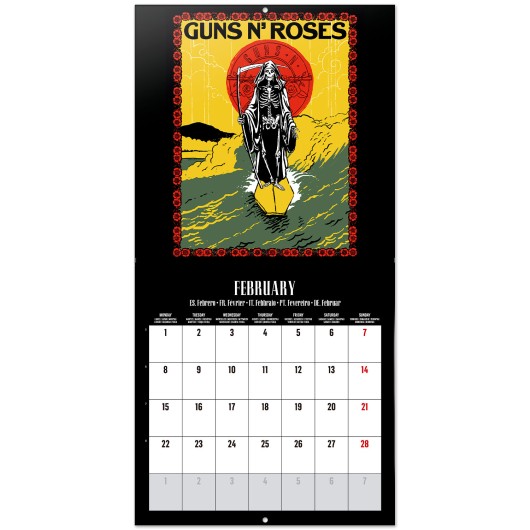 CALENDRIER 2027 30X30 GUNS N ROSES