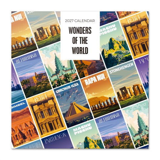 CALENDRIER 2027 30X30 MERVEILLES DU MONDE