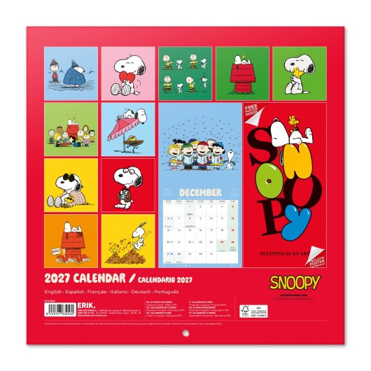 CALENDRIER 2027 30X30 SNOOPY