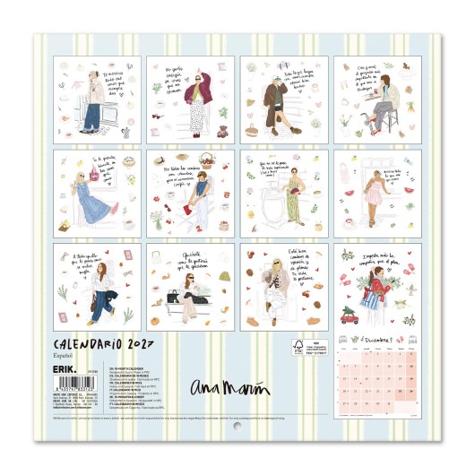 CALENDRIER 2027 30X30 ANA MARIN