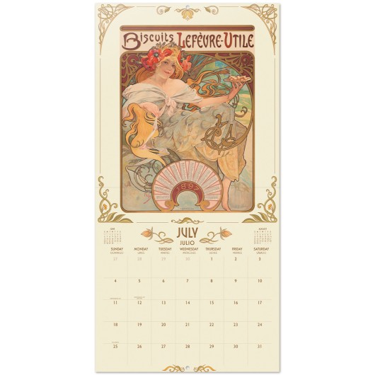 CALENDAR 2027 30X30 ART NOUVEAU US