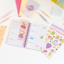 AGENDA SCOLAIRE 2026/2027 SEMAINIER A5 12 MOIS PUSHEEN FRUITS