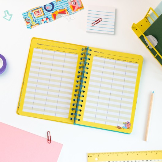 AGENDA SCOLAIRE 2026/2027 SEMAINIER A5 12 MOIS BOB L'EPONGE