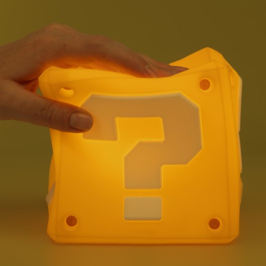 LAMPE SQUISHY RECHARGEABLE EN SILICONE BLOC INTERROGATION MARIO