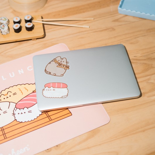 PACK 2 AUTOCOLLANTS VINYLE PUSHEEN SUSHI ROLL 1