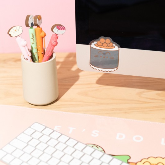 PACK 2 AUTOCOLLANTS VINYLE PUSHEEN SUSHI ROLL 5