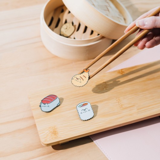 LOT DE 4 PINS PUSHEEN SUSHI ROLL