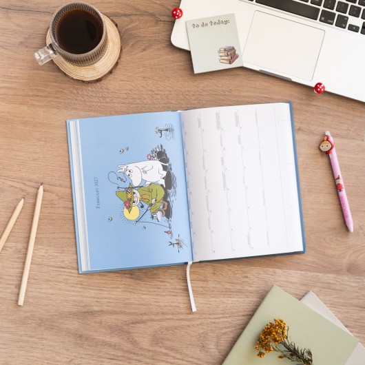 AGENDA SCOLAIRE 2026/2027 SEMAINIER A5 RELIÉ 17 MOIS MOOMIN