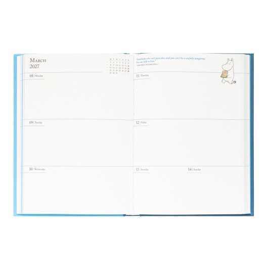 AGENDA SCOLAIRE 2026/2027 SEMAINIER A5 RELIÉ 17 MOIS MOOMIN