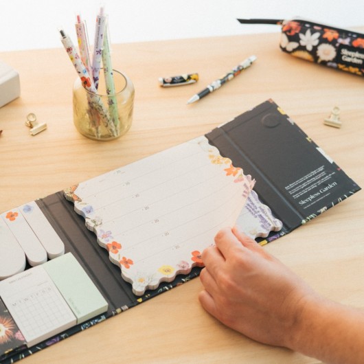 PLANIFICATEUR HEBDOMADAIRE AVEC NOTES AUTOCOLLANTES SLEEPLESS GARDEN