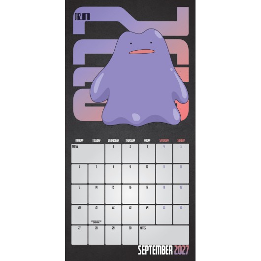 CALENDRIER 2027 30X30 POKEMON