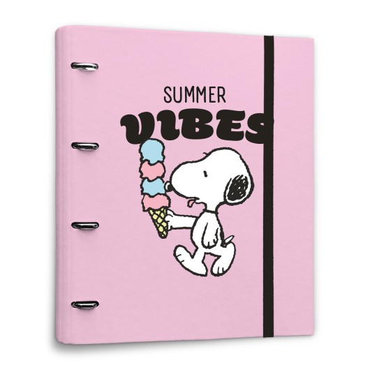 CLASSEUR 4 ANNEAUX POLYPROPYLÈNE SNOOPY