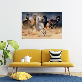 POSTER CINQ CHEVAUX 2