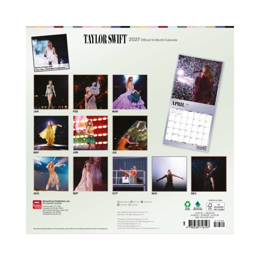 CALENDRIER 2027 30X30 TAYLOR SWIFT (PLASTIC FREE)
