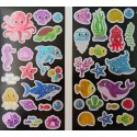 STICKERS 2D HOLOGRAPHIQUES ANIMAUX MARINS