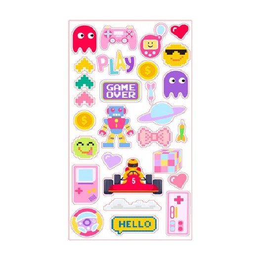 STICKERS 3D PUFFY MOUSSEUX EVA JEUX VIDÉO