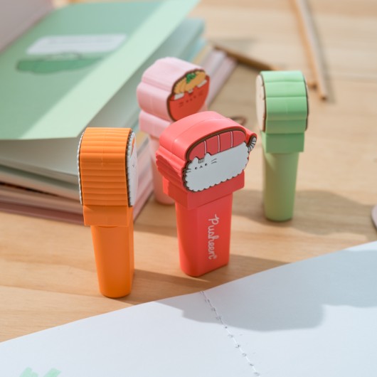 SET DE 4 SURLIGNEURS AVEC TOPPER PUSHEEN SUSHI ROLL