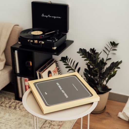 CADRE VINYLE PREMIUM 32X32 CM MDF HAYA