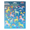 STICKERS CLASSY LICORNES COULEURS PHOSPHORESCENTS
