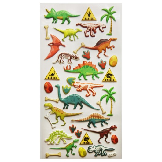 STICKERS TWEENY FOAMY DINOSAURES