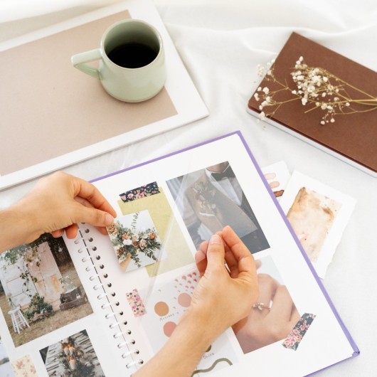 ALBUM PHOTO 24X32 CM 30 PAGES ADHESIVES WILD FLOWERS