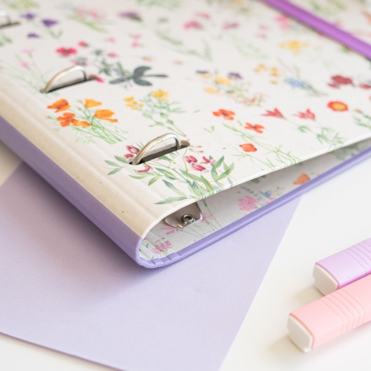 CLASSEUR 4 ANNEAUX  WILD FLOWERS