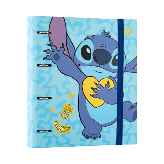 CLASSEUR 4 ANNEAUX PREMIUM DISNEY STITCH TROPICAL