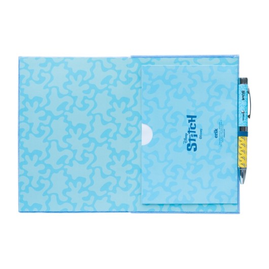 CARNET PREMIUM A5 EN PELUCHE AVEC STYLO PROJECTEUR DISNEY STITCH TROPICAL