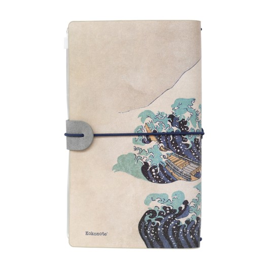 CARNET DE VOYAGE HOKUSAI LA GRANDE VAGUE DE KANAGAWA