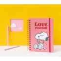 CARNET COUVERTURE RIGIDE A5 SNOOPY LOVE YOURSELF