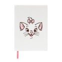 CAHIER PREMIUM A5 COUVERTURE EN PELUCHE DISNEY LES BONJOUR MARIE