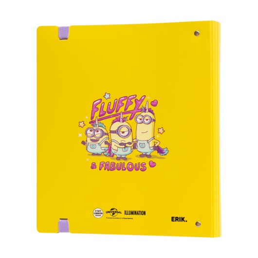 CLASSEUR 4 ANNEAUX POLYPROPYLÈNE LES MINIONS