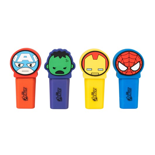 SET DE 4 SURLIGNEURS AVEC TOPPER MARVEL LES AVENGERS