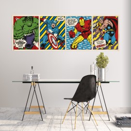 POSTER PORTE MARVEL COMICS TRYPTIQUE 2