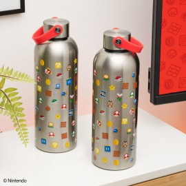 BOUTEILLE EN ALUMINIUM AVEC ANSE SUPER MARIO