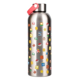 BOUTEILLE EN ALUMINIUM AVEC ANSE SUPER MARIO 2