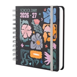 AGENDA SCOLAIRE 2026/2027 JOURNALIER M 11 MOIS FLORAL CUBES