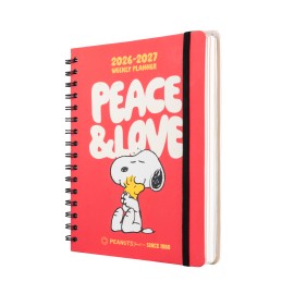AGENDA SCOLAIRE 2026/2027 SEMAINIER A5 12 MOIS SNOOPY