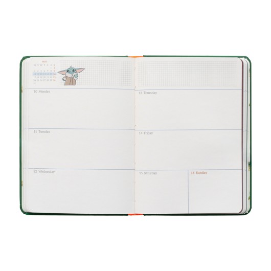 AGENDA SCOLAIRE 2026/2027 SEMAINIER POCKET 17 MOIS STAR WARS THE MANDALORIAN ET GROGU