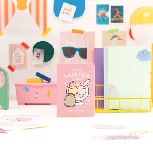 AGENDA SCOLAIRE 2026/2027 SEMAINIER POCKET 17 MOIS PUSHEEN TROPICAL VACATION