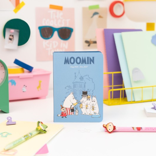 AGENDA SCOLAIRE 2026/2027 SEMAINIER POCKET 17 MOIS MOOMIN