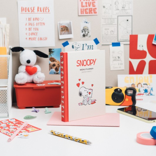 AGENDA SEMAINIER SANS DATE A5 SNOOPY