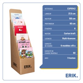 PRÉSENTOIR 1/4 PALETTE 6  ÉTAGÈRES  KRAFT (SANS MARCHANDISE) 2