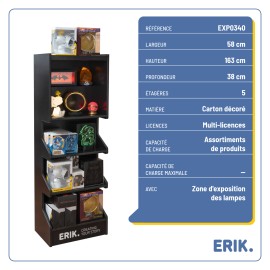 EXPOSANT 5 ETAGERES LAMPES NOIR ERIK SANS MARCHANDISE 2