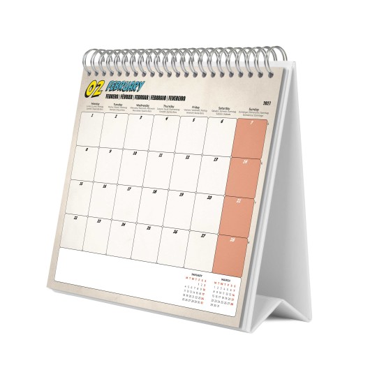 CALENDRIER DE BUREAU 2027 MARVEL