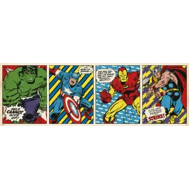 POSTER PUERTA MARVEL COMICS TRIPTICO
