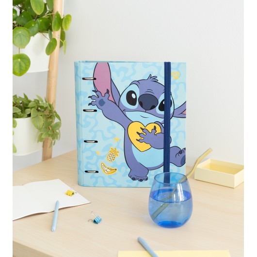 CARPETA 4 ANILLAS PREMIUM DISNEY STITCH TROPICAL