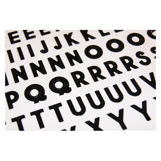 PEGATINAS CLASSY LETRAS Y NUMEROS NEGRO