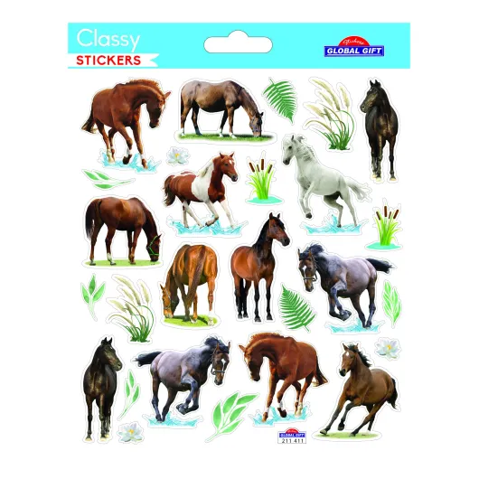 PEGATINAS CLASSY CABALLOS GLITTER