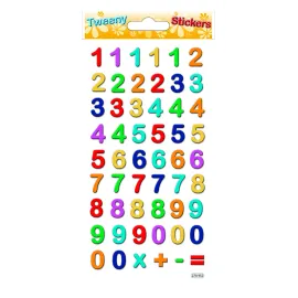 PEGATINAS TWEENY FOAMY NUMEROS BRILLO